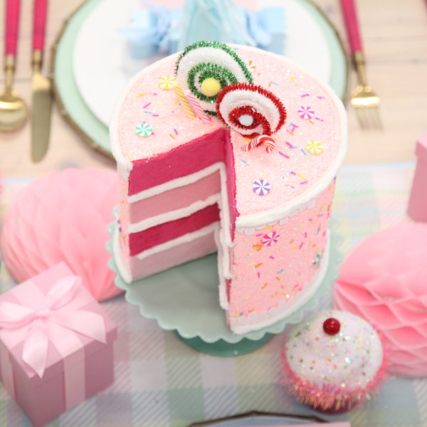 Delicious Pink Velvet Layered Cake Christmas Decorations