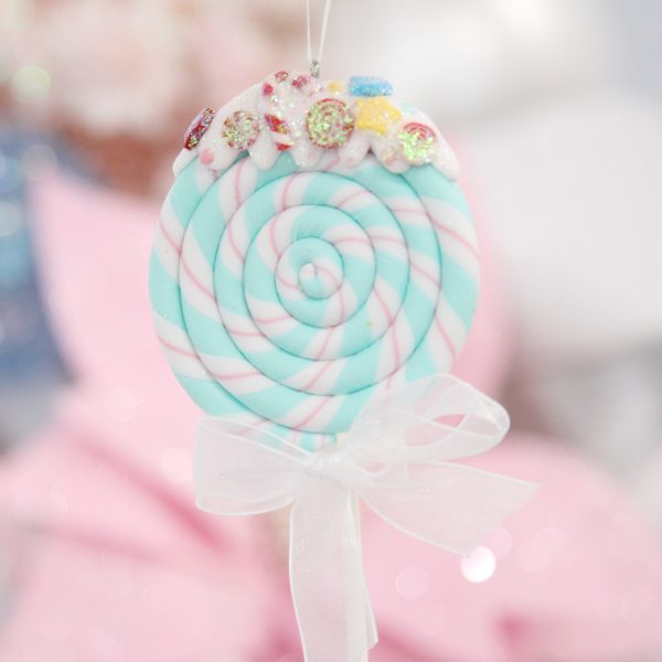 Mint Candy Swirl Lollipop Christmas Tree Decoration Hanging