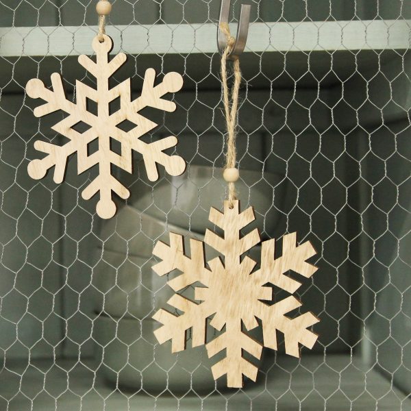 Plywood Snowflake Tree Decorations Hanging