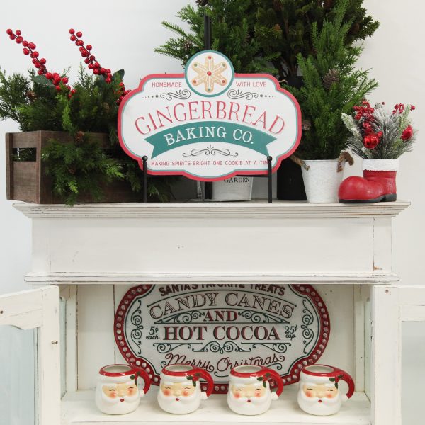Vintage Christmas Decor - Homemade with love gingerbread baking CO. Making spirits bright