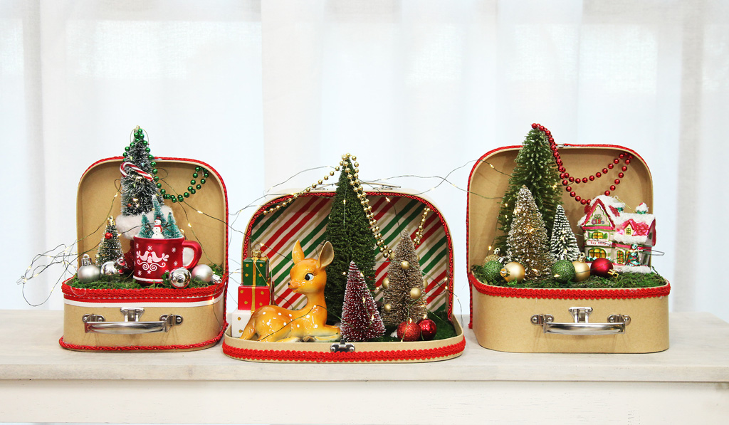 Make and Create: Vintage Christmas Suitcase Scenes