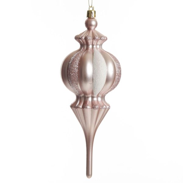 Baby Pink Christmas Finial Decoration Main