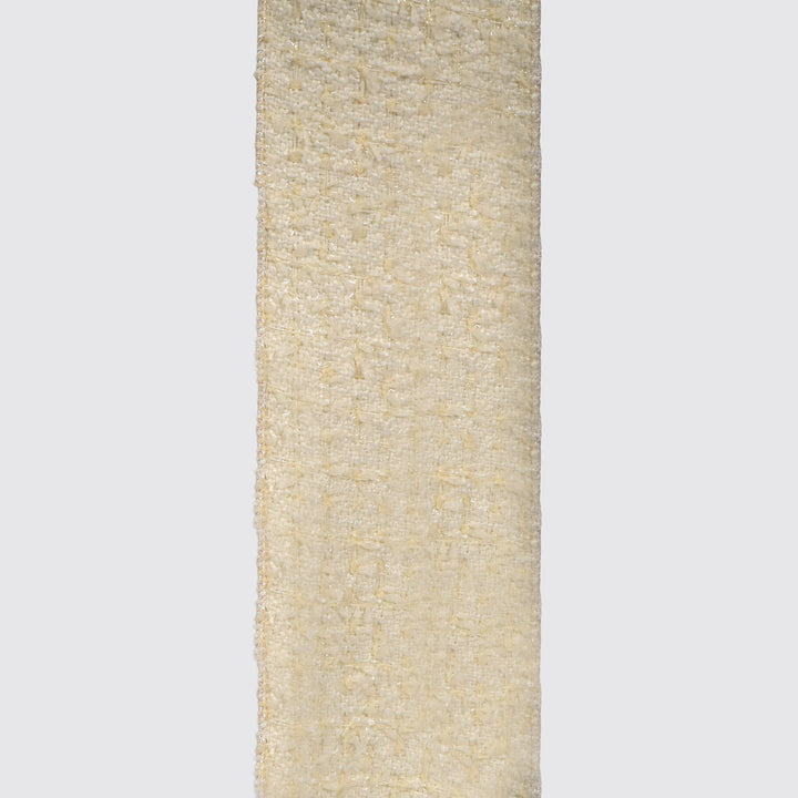 Ivory Tweed Deluxe Wired Ribbon - 10cm x 10m