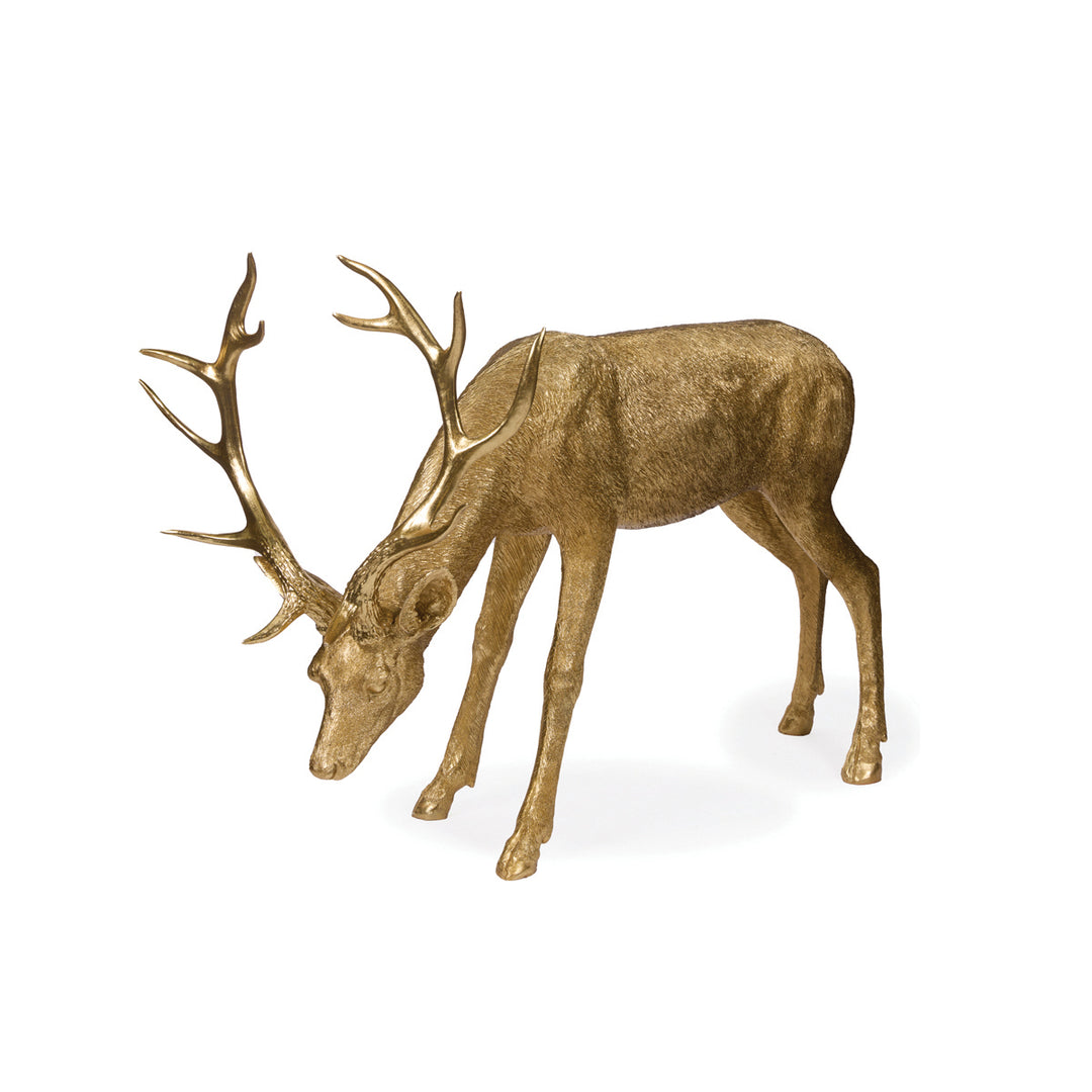 120cm Regal Gold Grazing Reindeer