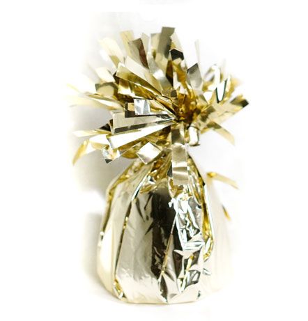 Balloon Weight - White Gold Foil