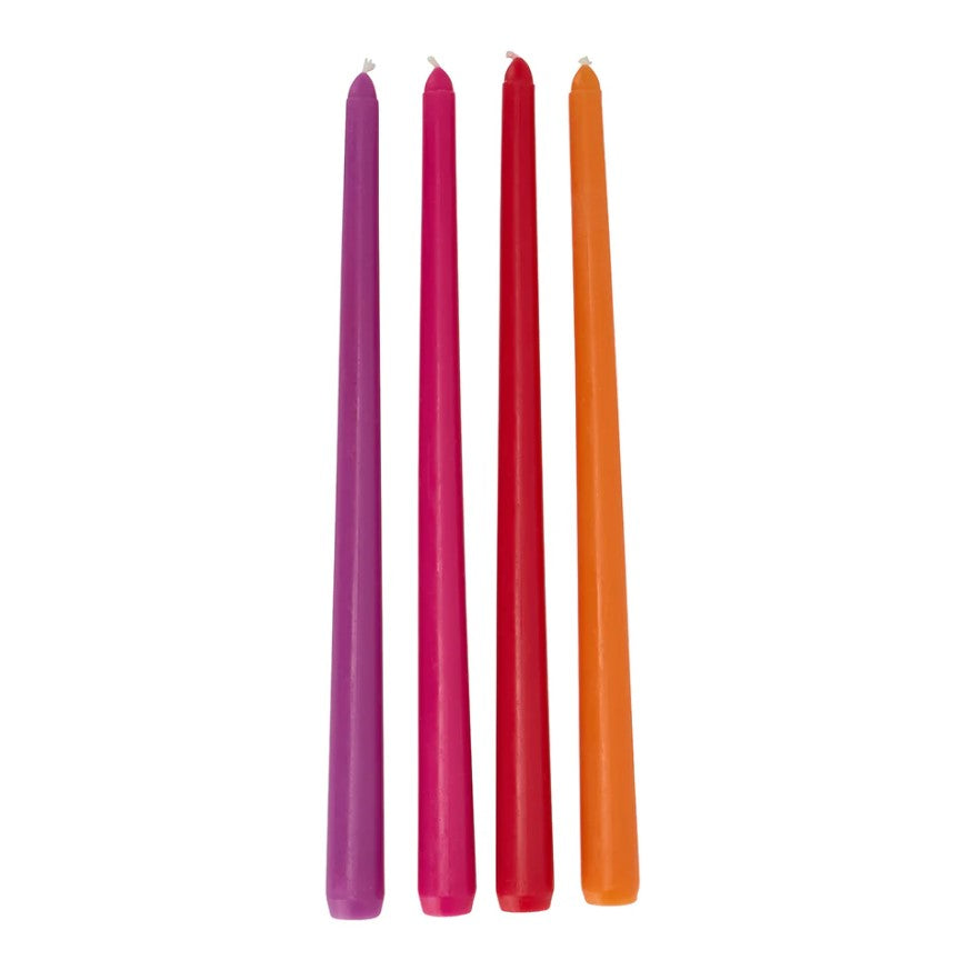 Jewel Taper Candles - Pink