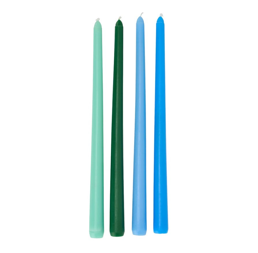 Jewel Taper Candles - Blue