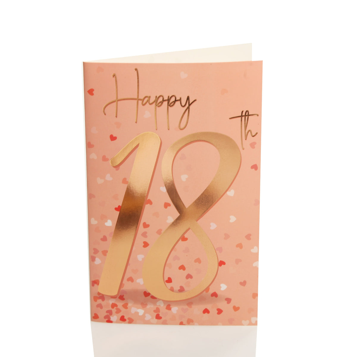 18th Birthday Card and Wrap Rose Gold Hearts