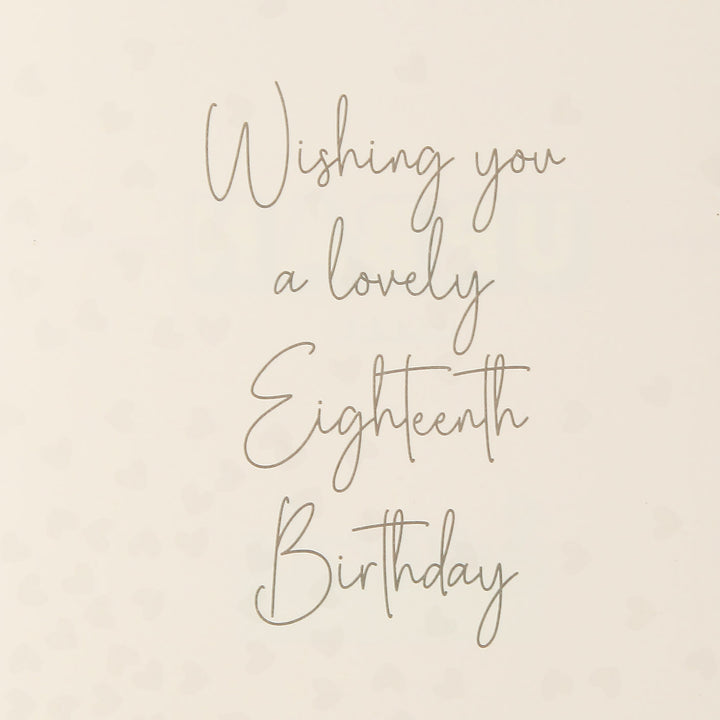 18th Birthday Card and Wrap Rose Gold Hearts