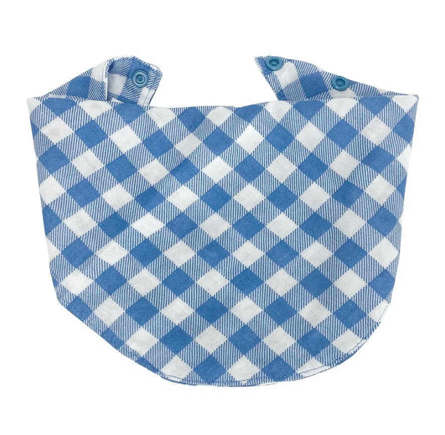 Muslin Bib - Gingham - Blue
