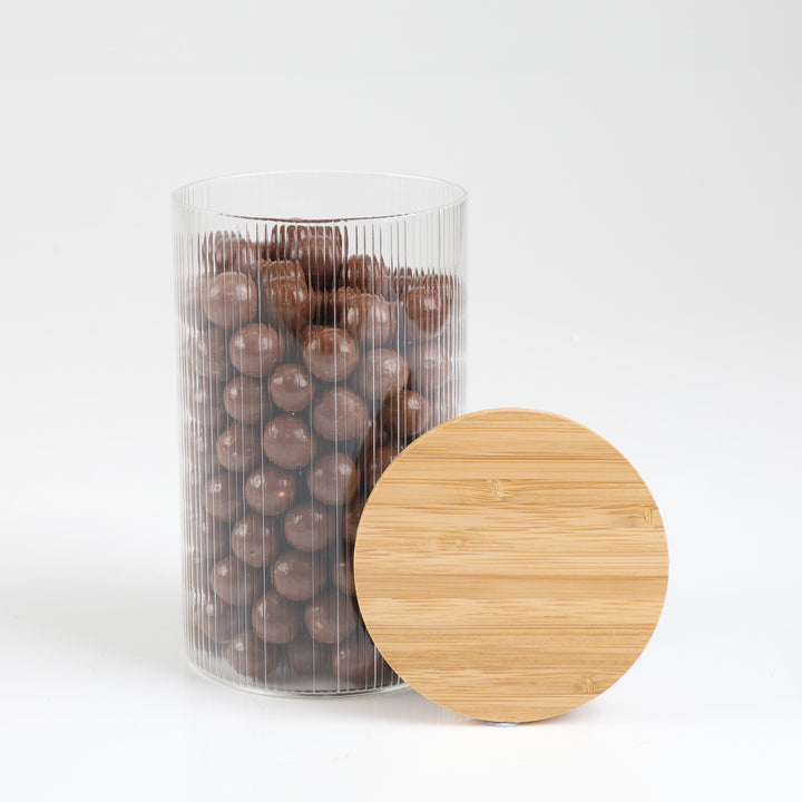 Personalised Easter Treat Jar with Wooden Lid - Happy Easter
