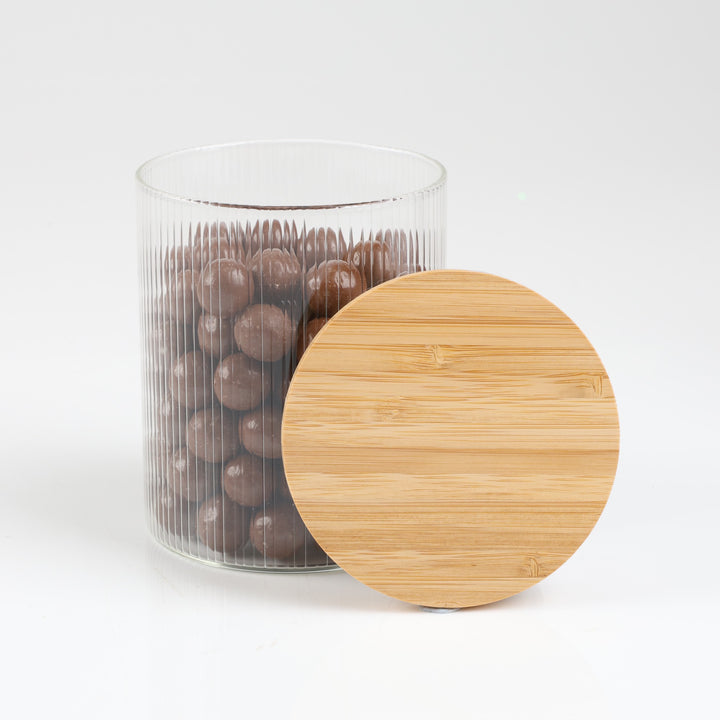 Personalised Easter Treat Jar with Wooden Lid - Bunny Tail