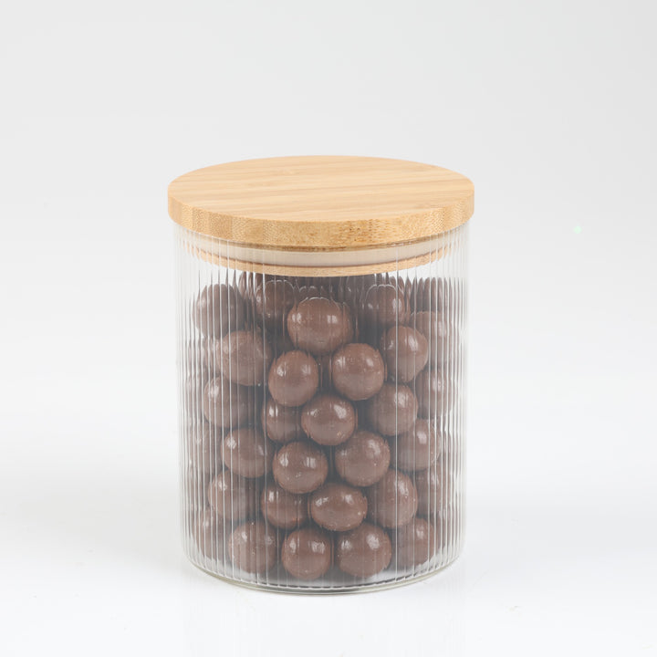 Personalised Easter Treat Jar with Wooden Lid - Bunny Wreath