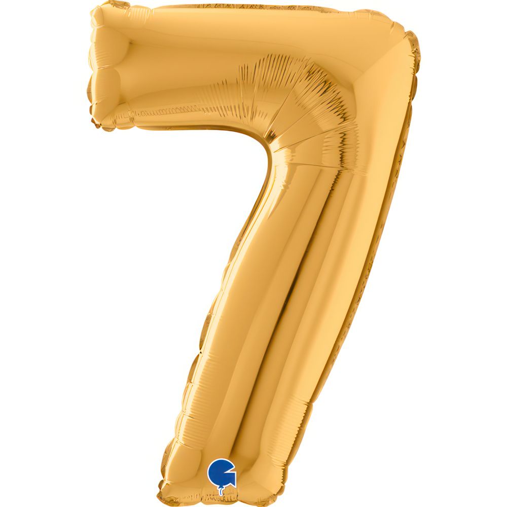 Mid-Size Gold Foil 7 Balloon 66cm (26inch)