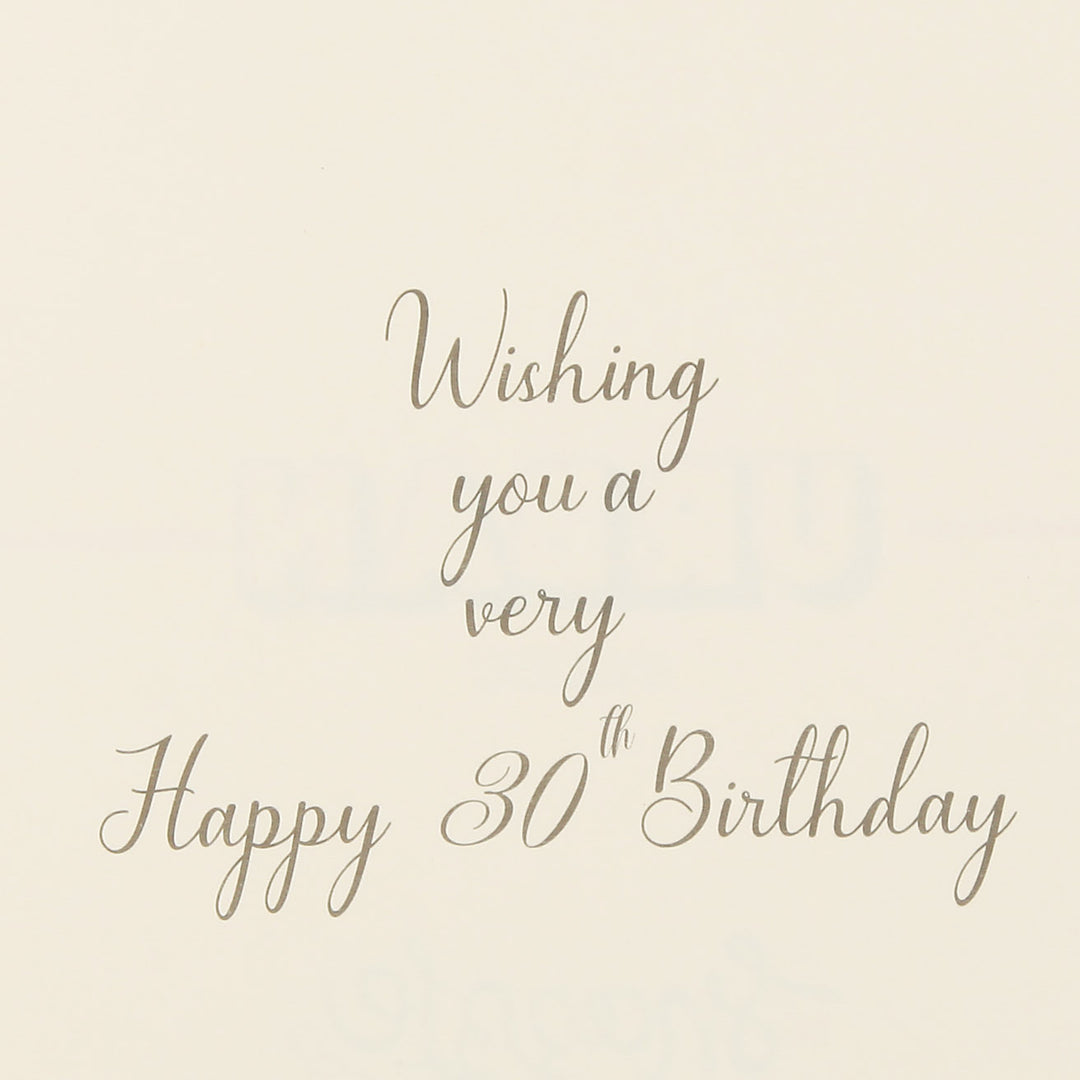 30th Birthday Card and Kraft Wrap Balloons