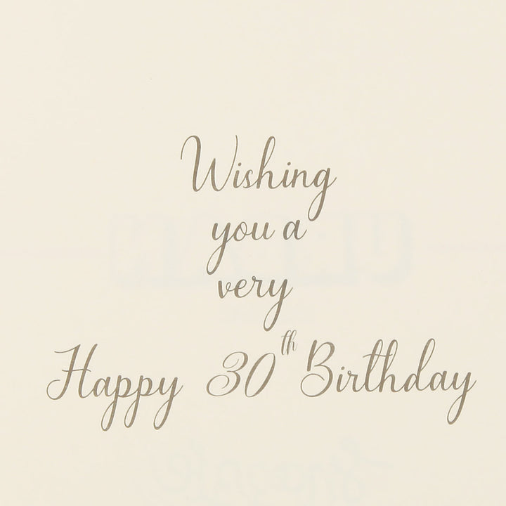 30th Birthday Card and Kraft Wrap Balloons