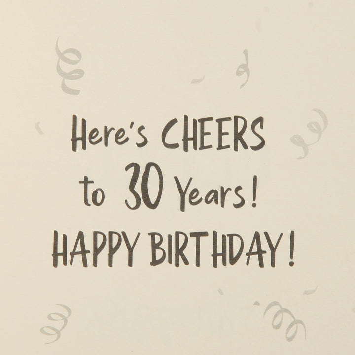 30th Birthday Card and Wrap Time to Party