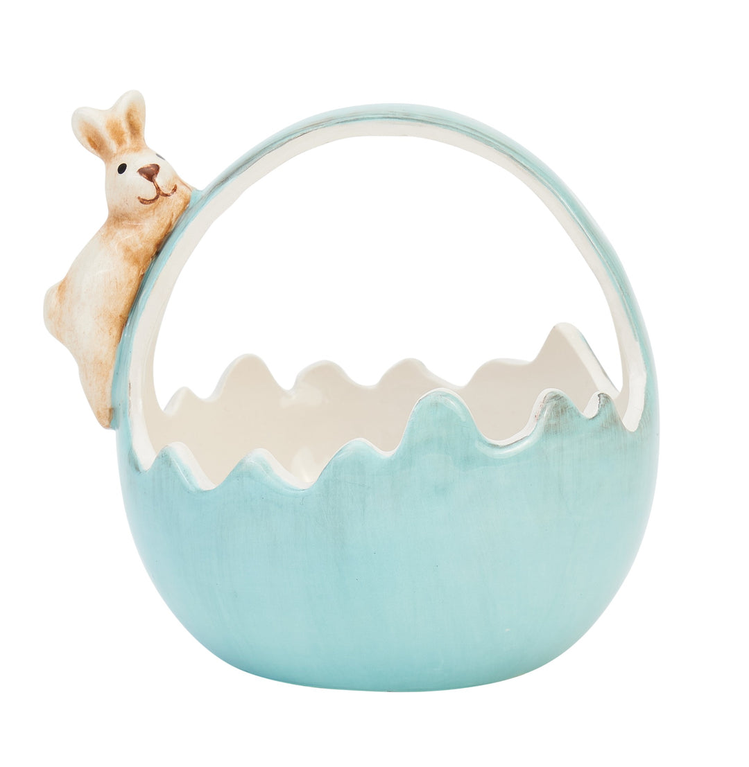 Blue Easter Bunny Basket Bowl - Large