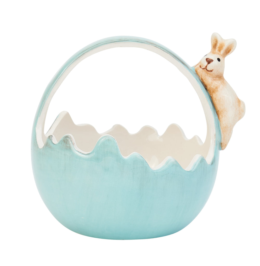 Blue Easter Bunny Basket Bowl - Small