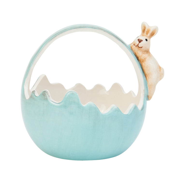 Blue Easter Bunny Basket Bowl - Small