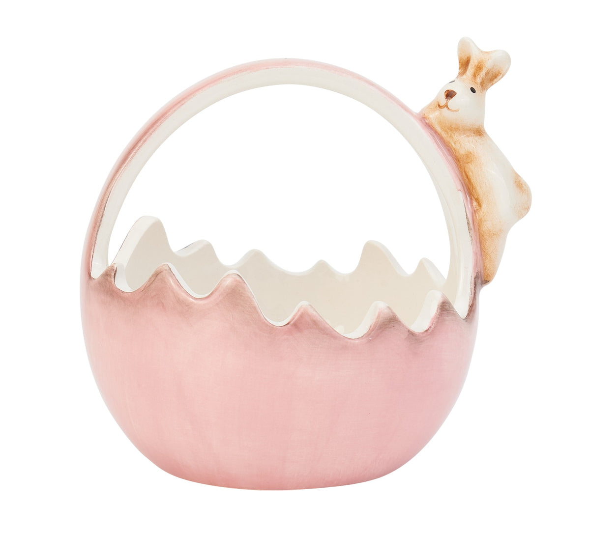 Pink Easter Bunny Basket Bowl - Large