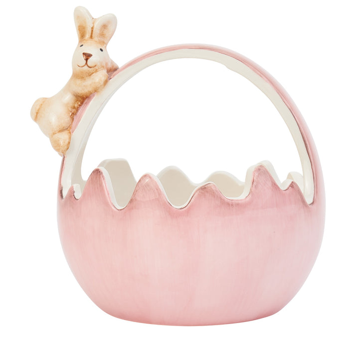 Pink Easter Bunny Basket Bowl - Small