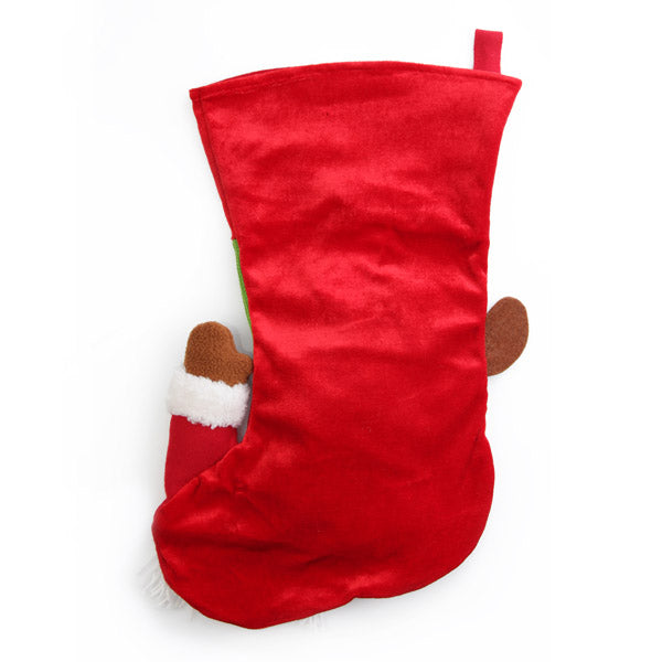 Personalised 3D Reindeer Stocking Back -