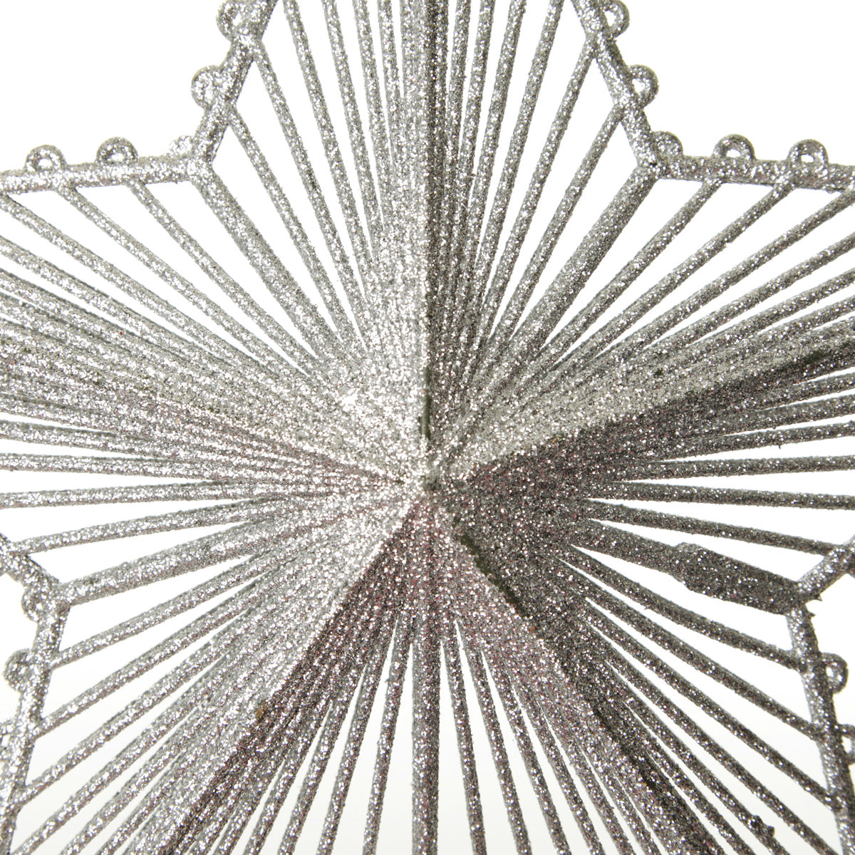 Silver Hollow Glitter Star zoom in