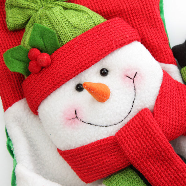 Personalised 3D Snowman Stocking - Detail