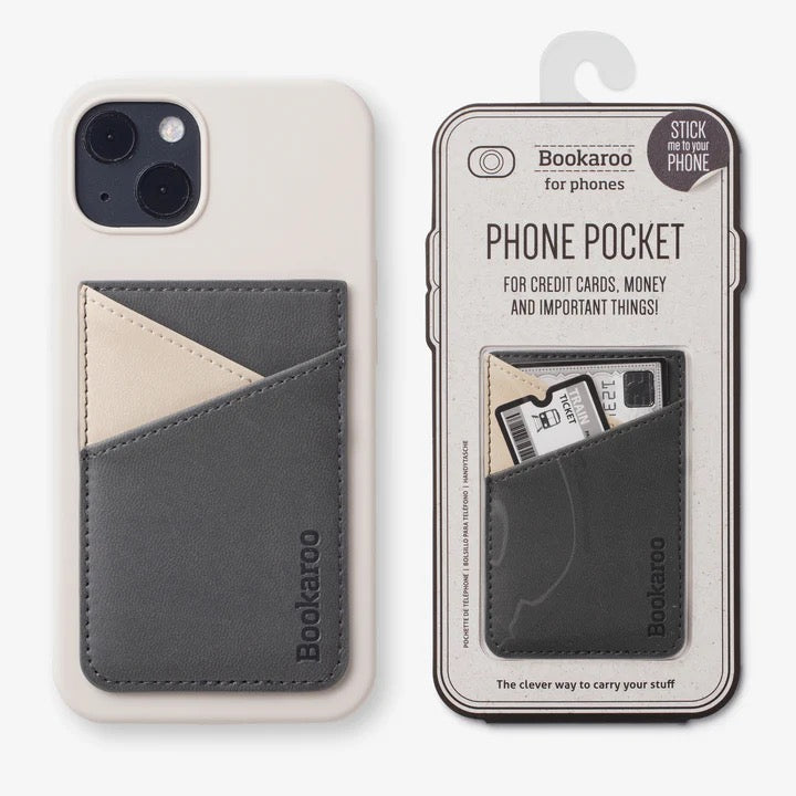 Bookaroo Phone Pocket - Charcoal