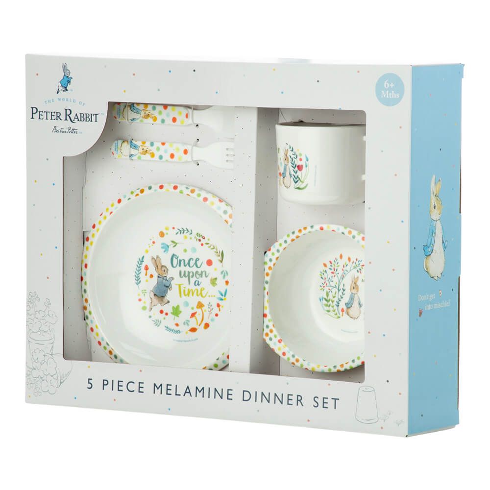 5 Piece Melamine Dinner Set - Peter Rabbit