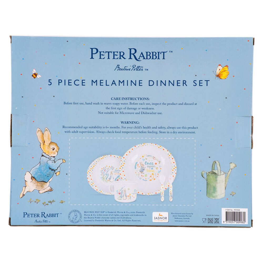 5 Piece Melamine Dinner Set - Peter Rabbit