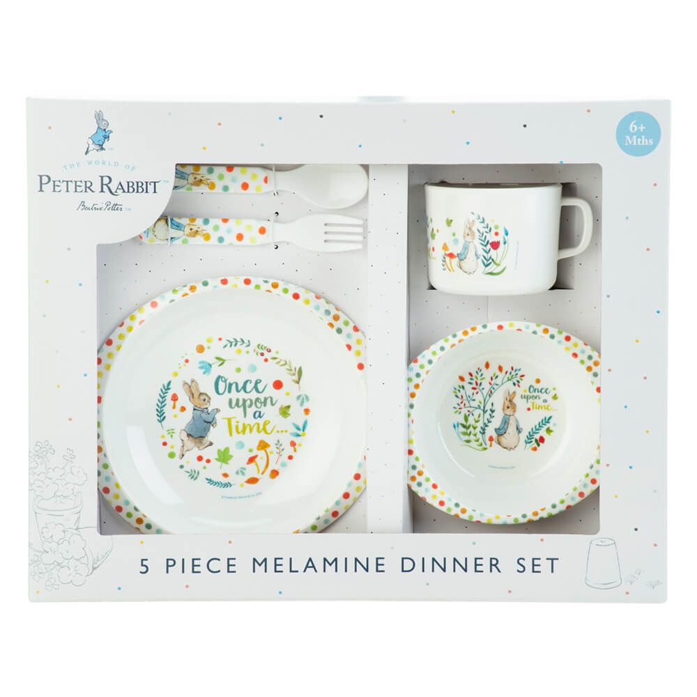 5 Piece Melamine Dinner Set - Peter Rabbit