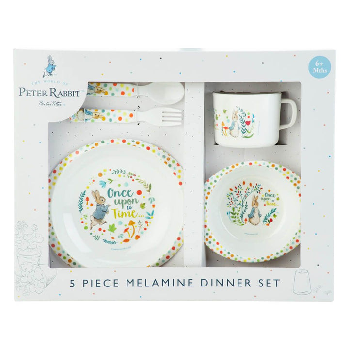 5 Piece Melamine Dinner Set - Peter Rabbit