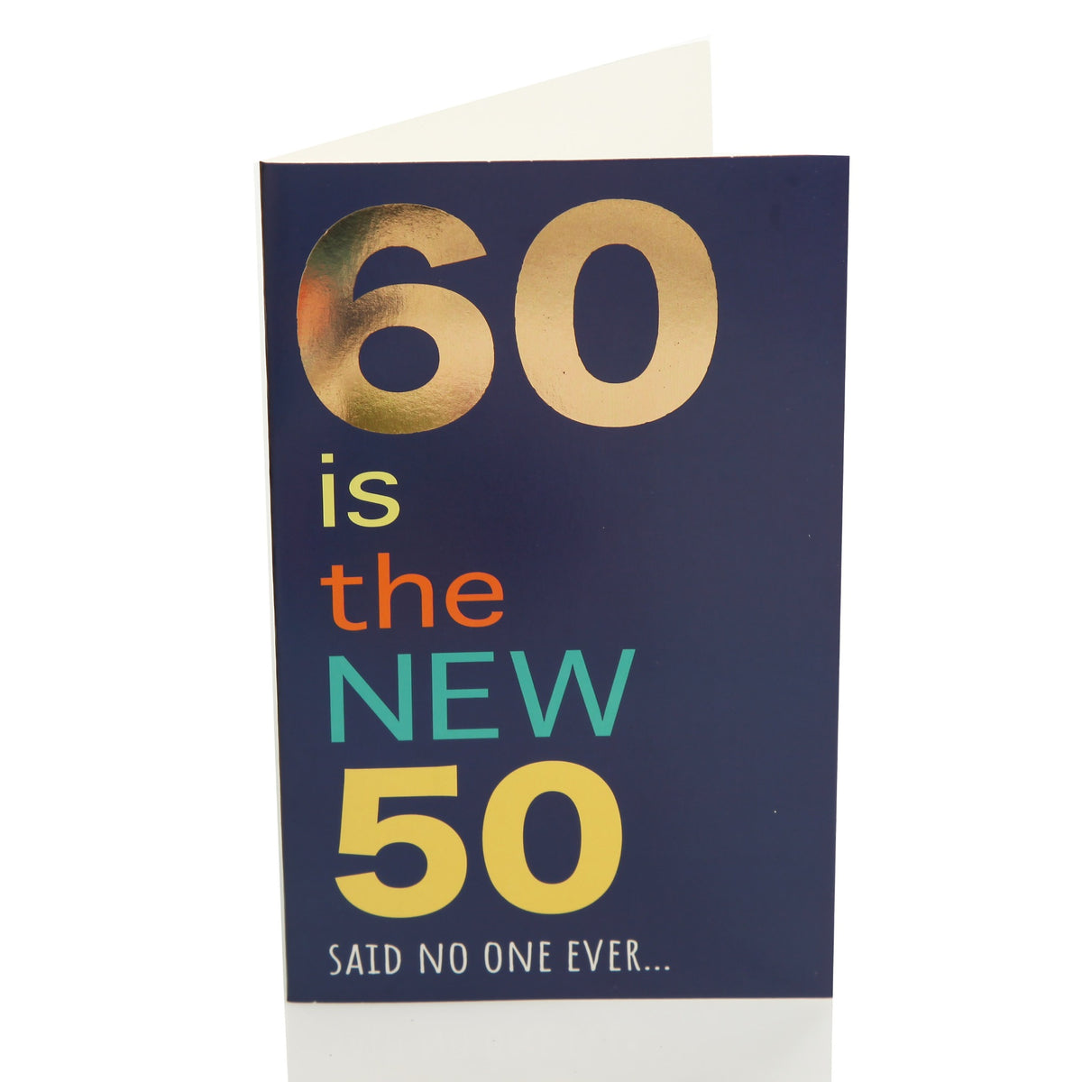 60th Birthday Card and Wrap Blue and Gold