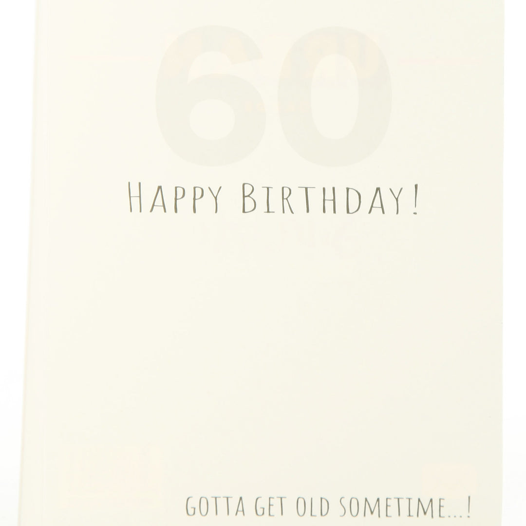 60th Birthday Card and Wrap Blue and Gold