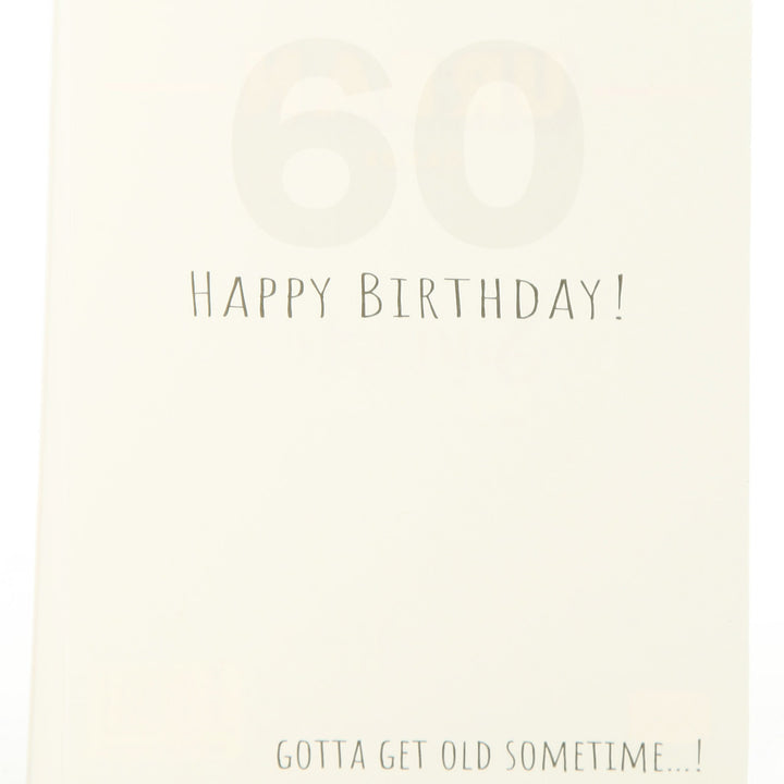 60th Birthday Card and Wrap Blue and Gold