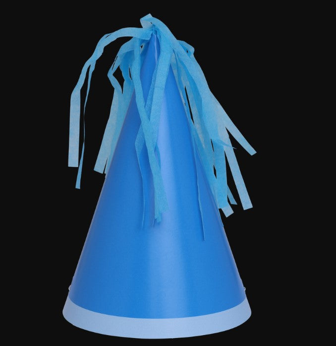 Party Hat with Tassel Topper Sky Blue 10pk