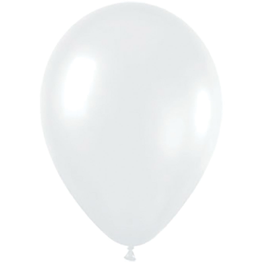 Fashion White 30cm Round Balloon 18pk