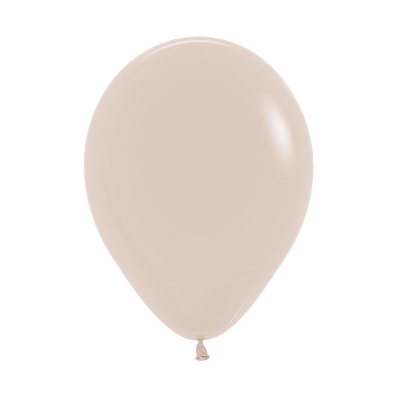 Fashion White Sand 30cm Round Balloon 18pk