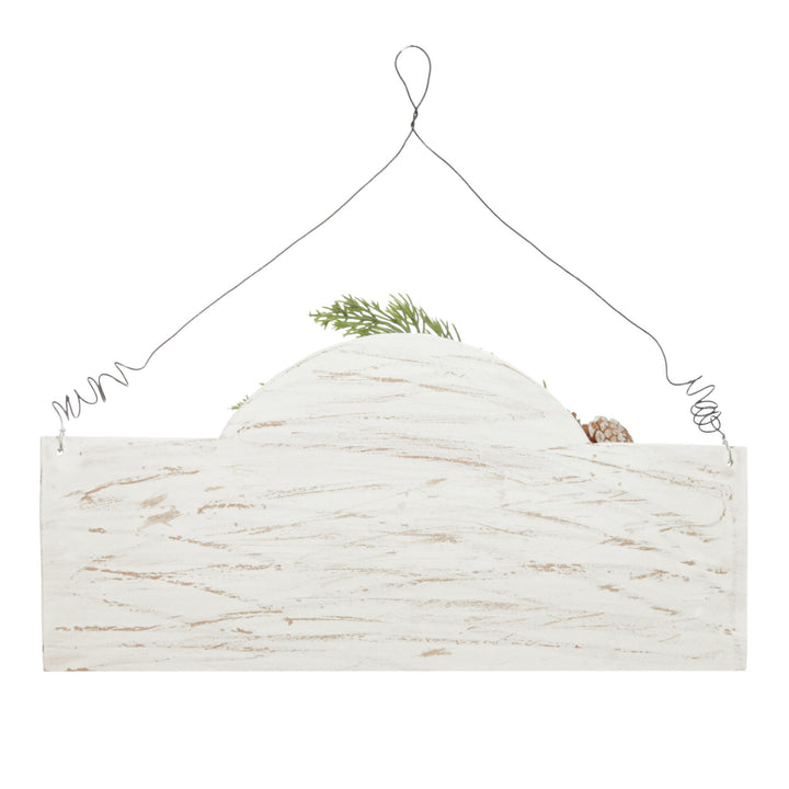Personalised Arched Country Christmas Wood Plaque with Red Berry