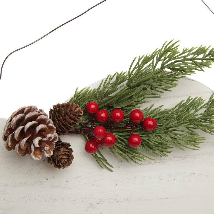 Personalised Arched Country Christmas Wood Plaque with Red Berry