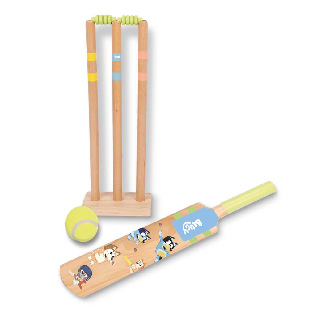 Wooden Bluey Cricket Set
