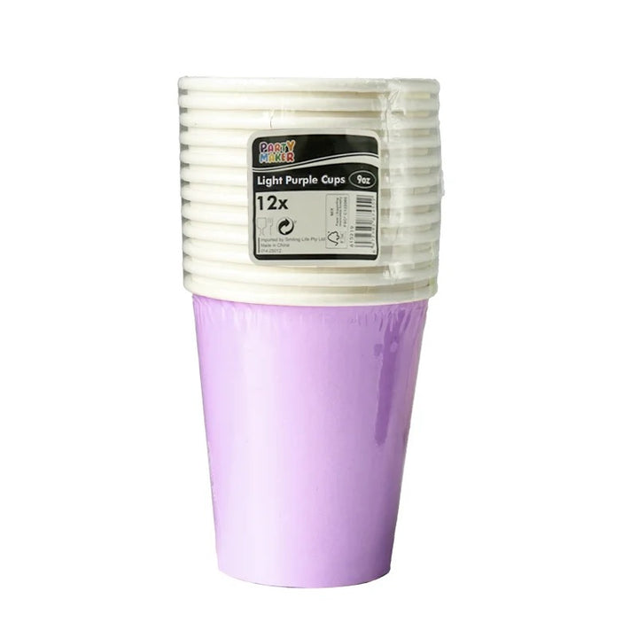 Light Purple Paper Cups - Pack of 12