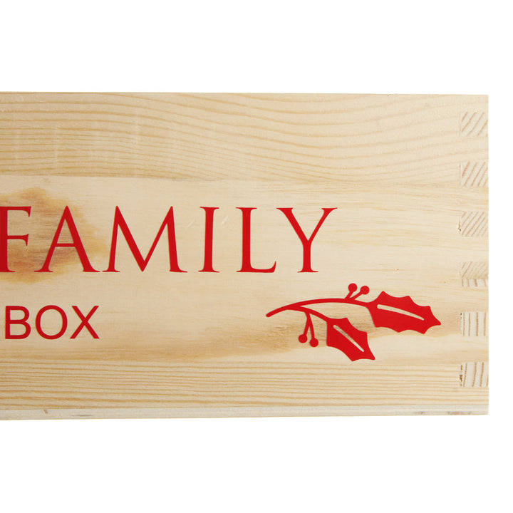 Personalised Christmas Eve Wooden Crate - Holly Design