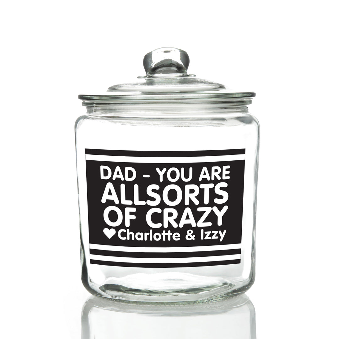 Personalised Allsorts of Crazy Large Lolly Jar
