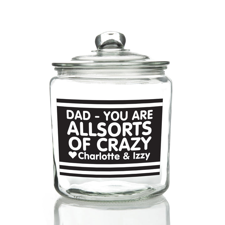 Personalised Allsorts of Crazy Large Lolly Jar