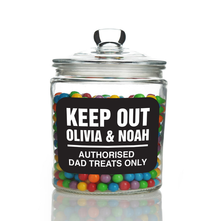 Personalised Keep Out Large Lolly Jar