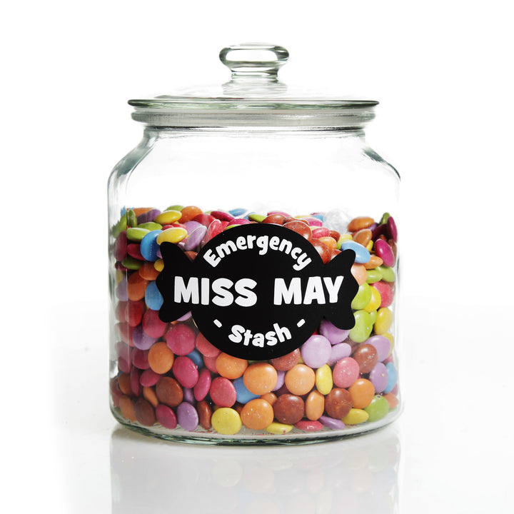 Personalised Lolly Jar - Emergency Stash