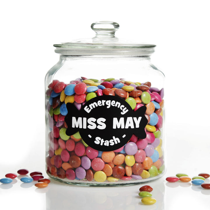 Personalised Lolly Jar - Emergency Stash